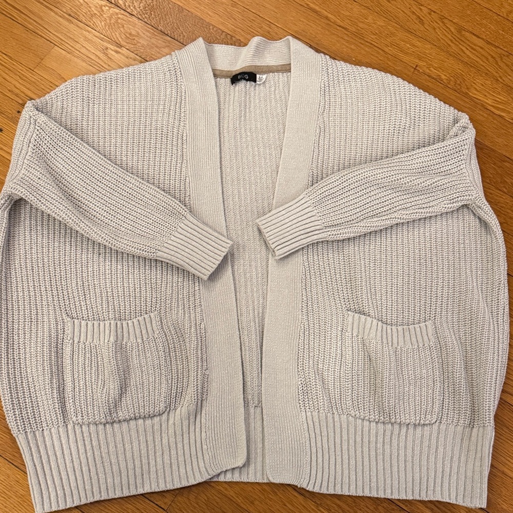 BDG Light Gray Knit Cardigan Sweater